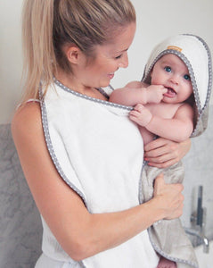 Cuddledry | Freihändiges Babyhandtuch | Grau