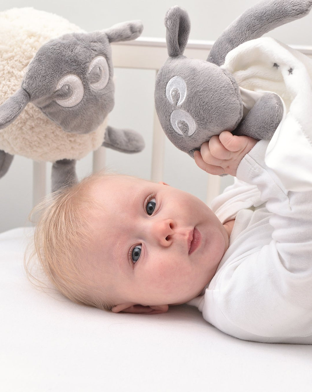 ewan Einschlafhilfe und 'baa baa blankie' Schnuffeltuch für baby | Grau Bundle